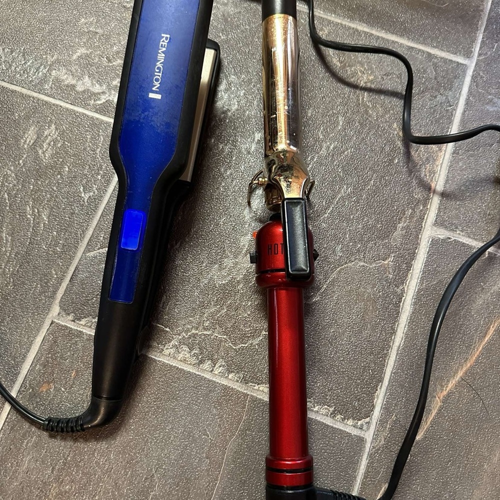 Remington Blue Straightener and Red Curling Iron